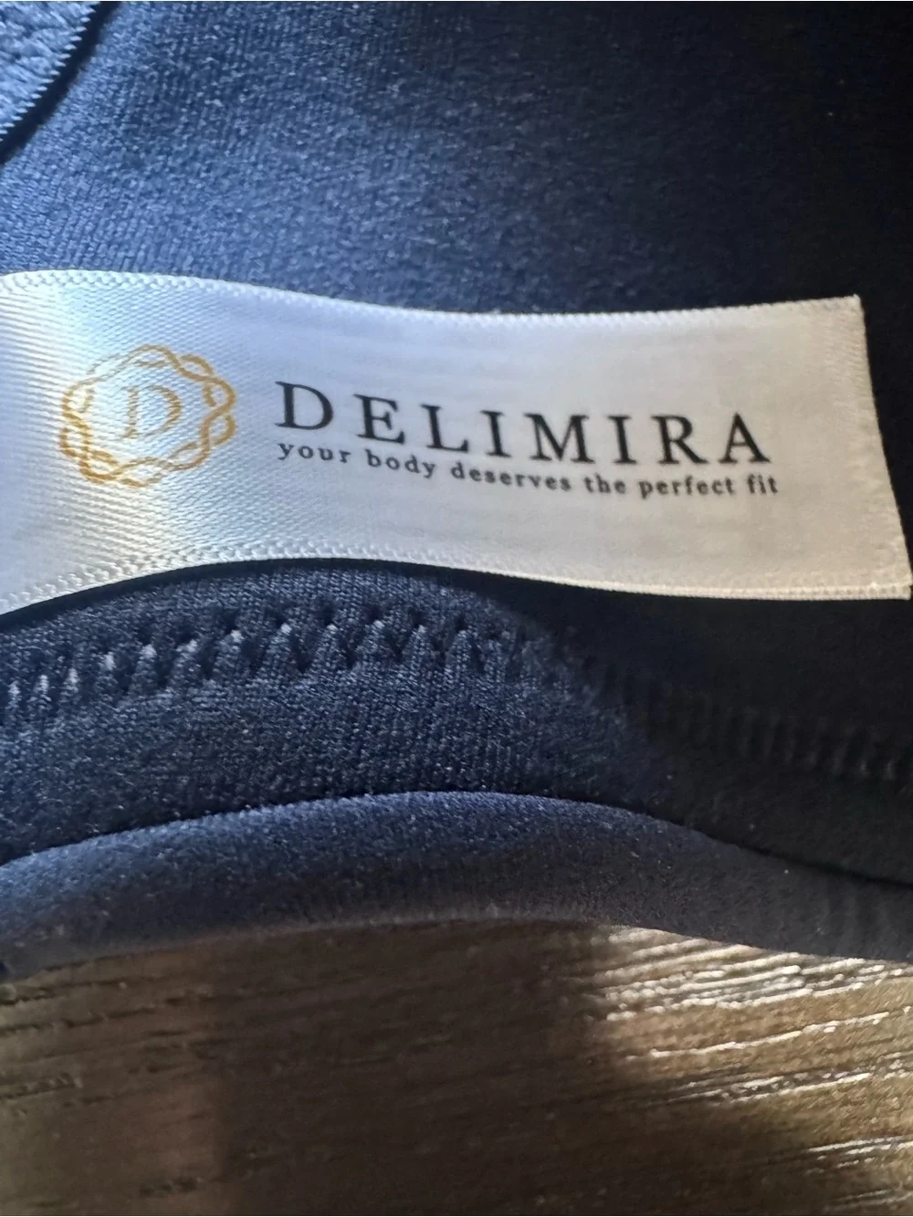 NWT Delimira Full Coverage Wirefree Bra 44DD Deep Ocean Blue W733